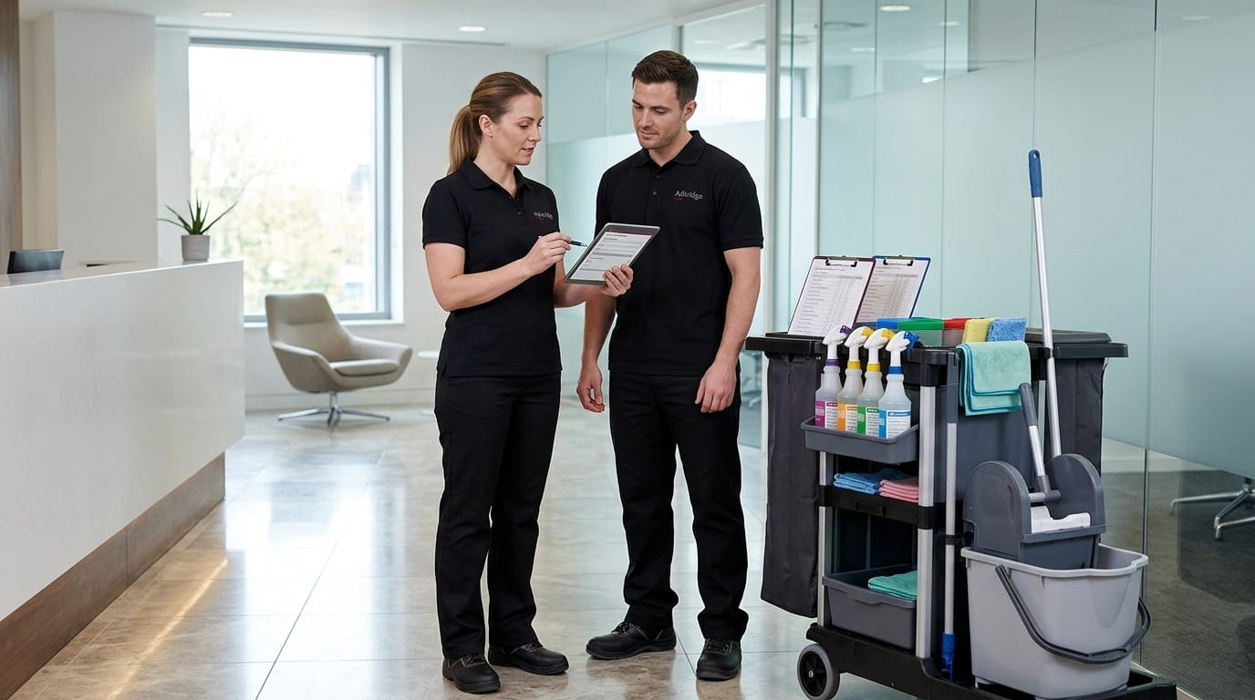 ashridge group supervisor and cleaner reviewing